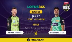 Read more about the article Big Bash League 2024-25: Sydney Thunder vs Melbourne Stars – Lotus365 Betting Insights